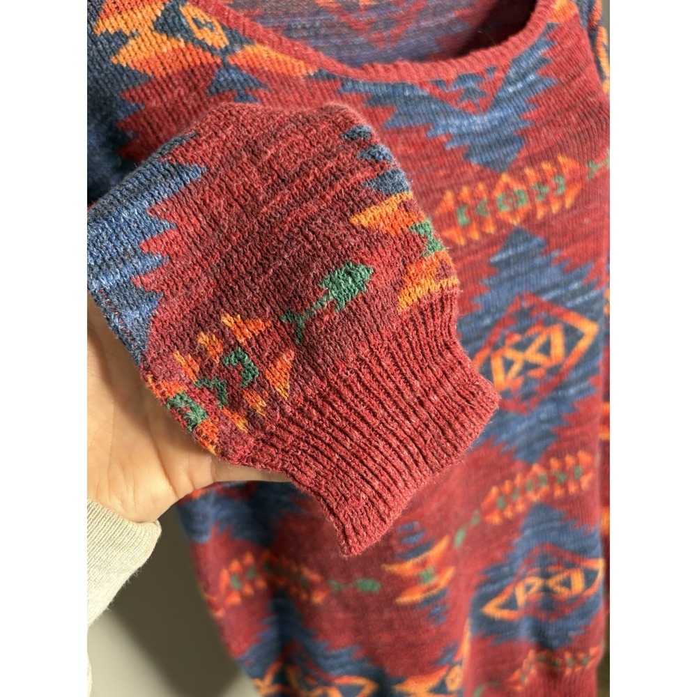 Denim & Supply Ralph Lauren Women's Sz M Knit Sweater Aztec Southwestern - Picture 6 of 7
